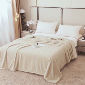 Pătură Premium, 200x230cm, cu Blăniță Shorthair si Cocolino, cu Fermoar, Crem – Lux, Căldură & Versatilitate!