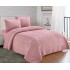 Cuvertură Matlasată, Pat Dublu, 230x250 cm, 3 Piese, Bumbac Satinat Superior, 2 Fețe de Pernă 50x70 cm, Roz [4]