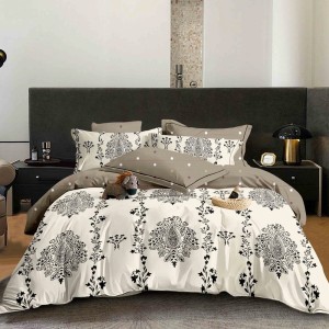 Lenjerie Pat Dublu,  FINET, 6 piese, Crem, elegant