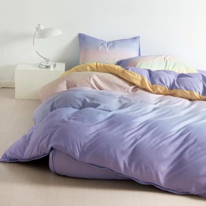 Lenjerie pat 1 PERSOANA, FINET, 4 piese, Lila, degrade