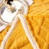 Pătură Premium, 200x230cm, CoCoLiNo, Grofată, cu Model 3D Tip Tricotaj și Bordură din Blăniță Contrastantă – Eleganță și Căldură Absolută, Galben [10]