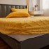 Cearșaf cu Elastic Cocolino, Model 3D Tricotat, 180x200x25 cm – Set cu 2 Fețe de Pernă, Gros și Pufos, Galben [3]