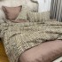 Lenjerie Pat Dublu,  FINET, 6 piese, Alb, Maro, Model Egiptean [13]