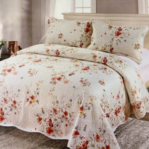 Cuvertură Pat Dublu, 3 Piese, Bumbac 100% Imprimat – Calitate Premium, cu Imprimeu Durabil, cod CSA-CV58