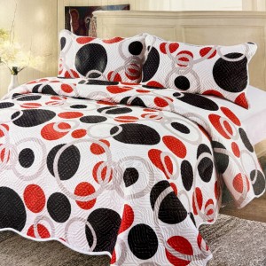 Cuvertură Pat Dublu, 3 Piese, Bumbac 100% Imprimat – Calitate Premium, cu Imprimeu Durabil, cod CSA-CV54