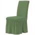 Set 6 Huse Elastice si Creponate Cu Volanase pentru Scaune, verde [2]