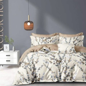 Lenjerie Pat Dublu,  FINET, 6 piese, Crem, crengute