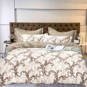 Lenjerie Pat Dublu,  FINET, 6 piese, Crem, clasic