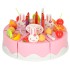 Tort de jucarie roz cu 75 elemente, plastic, 14 cm, Multicolor [3]