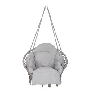 Leagan de gradina suspendat, cu perna XXL, sarcina maxima 120 kg, gri