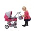 Carucior pentru papusi, cu landou si geanta depozitare, parasolar, cadru metalic, pliabil, 46.5x40x72 cm [2]