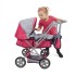 Carucior pentru papusi, cu landou si geanta depozitare, parasolar, cadru metalic, pliabil, 46.5x40x72 cm [3]