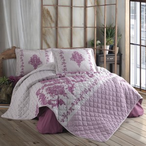 Set cuvertura de pat dublu, 3 piese, Bumbac 100%, 240x260cm, Clasy, ANKA