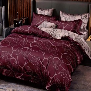 Lenjerie pat dublu, Pucioasa Romania, 4 piese, Bumbac Satinat Superior ELV45