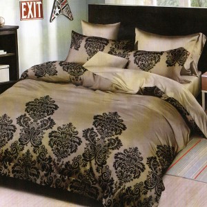 Lenjerie pat dublu, Pucioasa Romania, 4 piese, Bumbac Satinat Superior ELV62