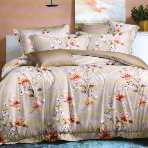 Lenjerie pat dublu, Pucioasa Romania, 4 piese, Bumbac Satinat Superior ELV63