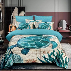 Lenjerie 3D, pat 1 persoana, 3 piese,  Finet, Ralex Pucioasa, brosca testoasa, verde