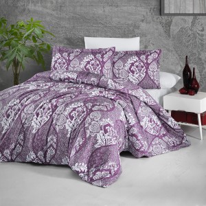 Lenjerie de pat matrimonial, 4 piese, Bumbac 100% Satin Deluxe GIRALDA V1 Lenjerie de pat matrimonial, 4 piese, Bumbac 100% Satin Deluxe GIRALDA V1