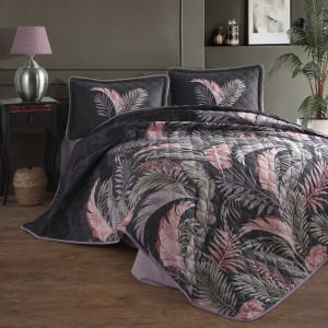 Set cuvertura de pat dublu, 3 piese, Bumbac 100%, 240x260cm, Clasy, HENA