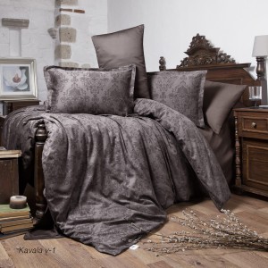Lenjerie de pat matrimonial, 4 piese, Bumbac 100% Satin Deluxe KAVALA V1 Lenjerie de pat matrimonial, 4 piese, Bumbac 100% Satin Deluxe KAVALA V1