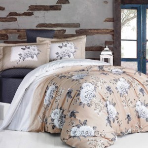 Lenjerie de pat matrimonial, 4 piese, Bumbac 100% Satin Deluxe KENZO V1 Lenjerie de pat matrimonial, 4 piese, Bumbac 100% Satin Deluxe KENZO V1