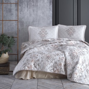 Set cuvertura de pat dublu, 3 piese, Bumbac 100%, 240x260cm, Clasy, LIYA V2