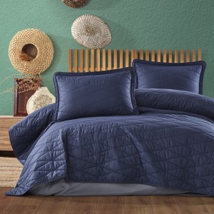 Set cuvertura de pat dublu, 3 piese, Bumbac 100%, 240x260cm, Clasy, LORNA V2