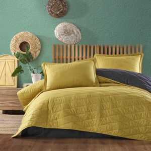 Set cuvertura de pat dublu, 3 piese, Bumbac 100%, 240x260cm, Clasy, LORNA V3 Set cuvertura de pat dublu, 3 piese, Bumbac 100%, 240x260cm, Clasy, LORNA V3