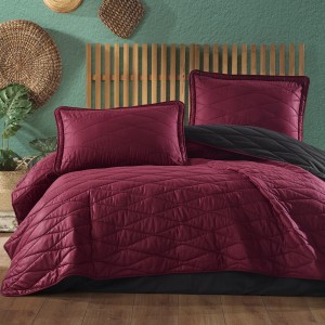 Set cuvertura de pat dublu, 3 piese, Bumbac 100%, 240x260cm, Clasy, LORNA V5