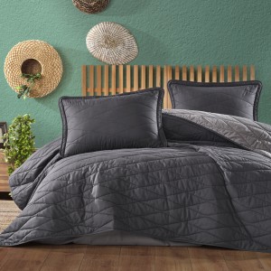 Set cuvertura de pat dublu, 3 piese, Bumbac 100%, 240x260cm, Clasy, LORNA V6