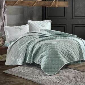 Set cuvertura de pat dublu, 3 piese, Bumbac 100%, 240x260cm, Clasy, LUVI