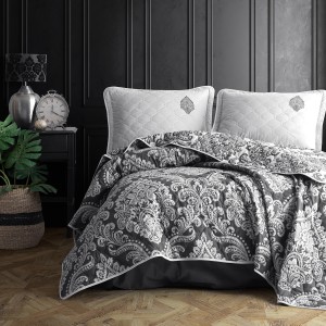 Set cuvertura de pat dublu, 3 piese, Bumbac 100%, 240x260cm, Clasy, MAJESTE