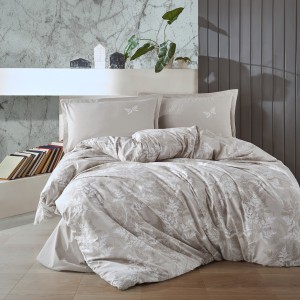 Lenjerie de pat ranforce Clasy king size (NATUR V2)