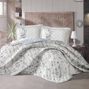 Set cuvertura de pat dublu, 3 piese, Bumbac 100%, 240x260cm, Clasy, NODE