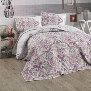 Set cuvertura de pat dublu, 3 piese, Bumbac 100%, 240x260cm, Clasy, PALIZA V2