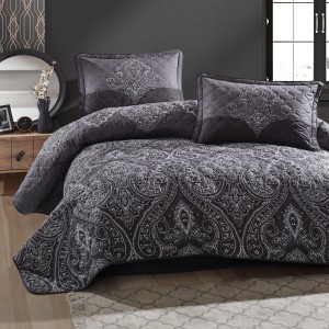 Set cuvertura de pat dublu, 3 piese, Bumbac 100%, 240x260cm, Clasy, PULSE V1