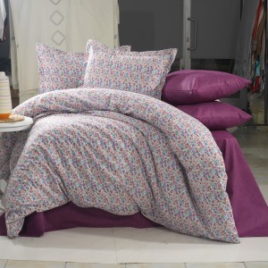 Lenjerie de pat dublu, 4 piese, Bumbac 100% Ranforce, Ralex Pucioasa