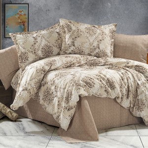 Lenjerie de pat dublu, 4 piese, Bumbac 100% Ranforce, Ralex Pucioasa