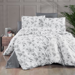 Lenjerie de pat dublu, 4 piese, Bumbac 100% Ranforce, Ralex Pucioasa