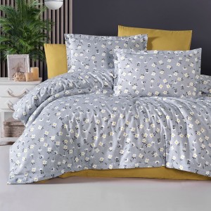 Lenjerie de pat dublu, 4 piese, Bumbac 100% Ranforce, Ralex Pucioasa