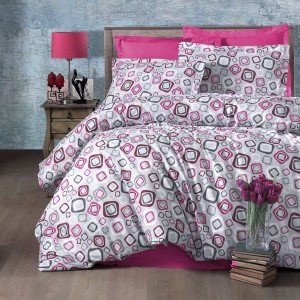 Lenjerie de pat dublu, 4 piese, Bumbac 100% Ranforce, Ralex Pucioasa