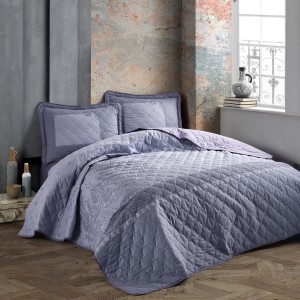 Set cuvertura de pat dublu, 3 piese, Bumbac 100%, 240x260cm, Clasy, RISA V1