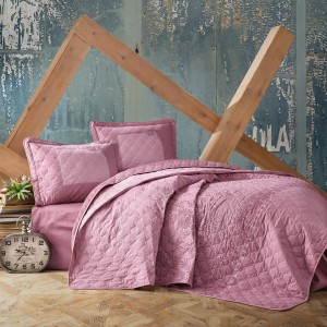 Set cuvertura de pat dublu, 3 piese, Bumbac 100%, 240x260cm, Clasy, RISA V2