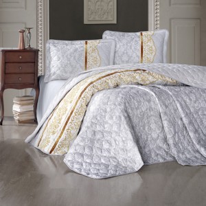 Set cuvertura de pat dublu, 3 piese, Bumbac 100%, 240x260cm, Clasy, ROCO V2