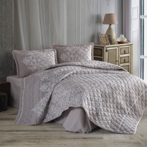 Set cuvertura de pat dublu, 3 piese, Bumbac 100%, 240x260cm, Clasy, RUTE