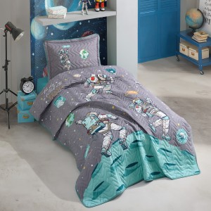 Set cuvertura de pat single, 2 piese, Bumbac 100%, 180x240cm, Clasy, SPACE