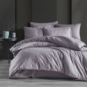 Lenjerie pat matrimonial, 6 piese, Bumbac 100% Jacquard, Ralex Pucioasa TULA V2