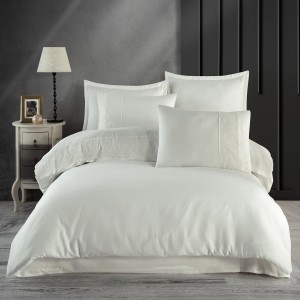 Lenjerie pat matrimonial, 6 piese, Bumbac 100% Jacquard, Ralex Pucioasa VALINOR V2