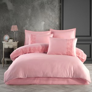 Lenjerie pat matrimonial, 6 piese, Bumbac 100% Jacquard, Ralex Pucioasa VALINOR V5