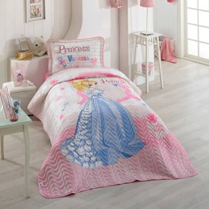 Set cuvertura de pat single, 2 piese, Bumbac 100%, 180x240cm, Clasy, VANESSA